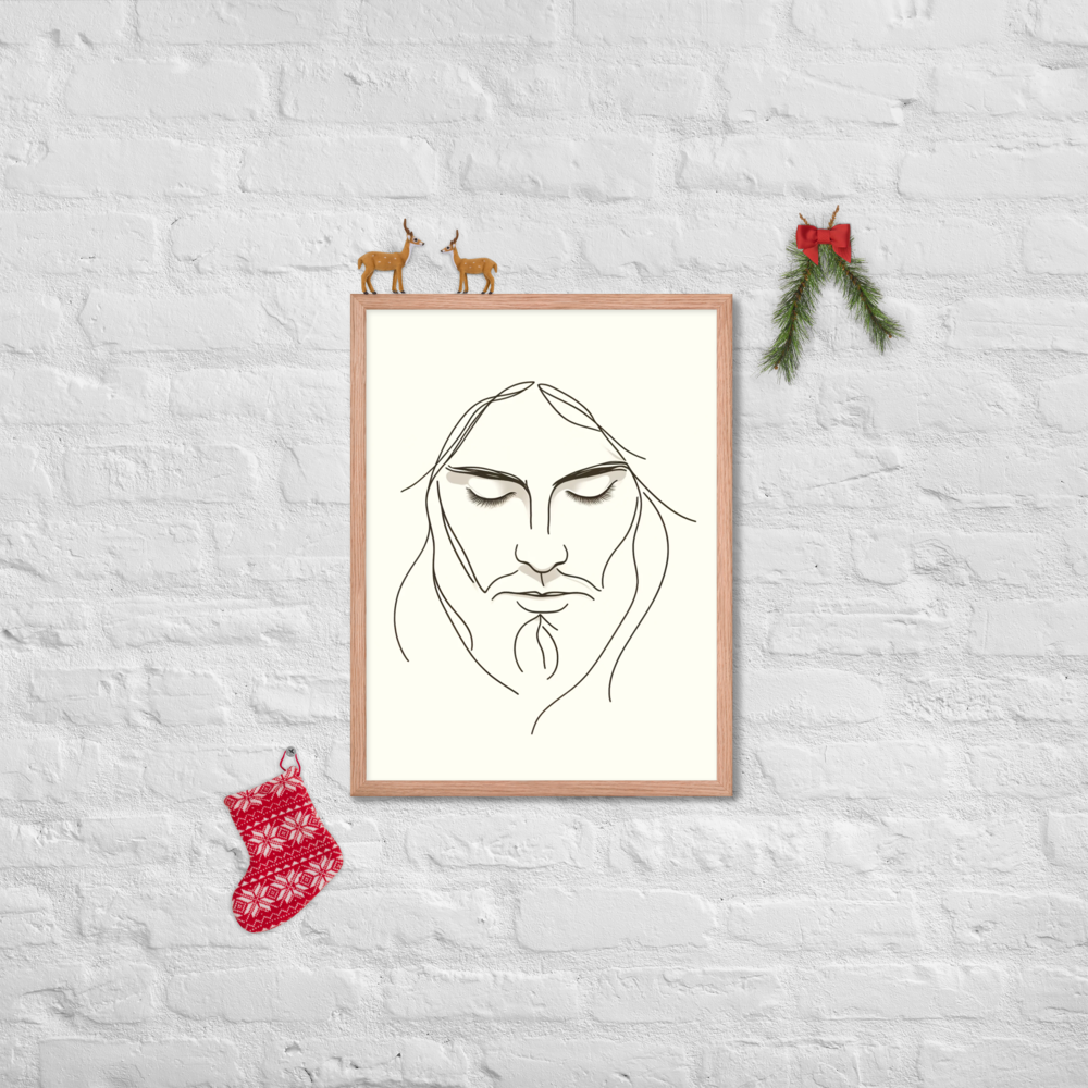 Jesus Minimalist Framed Poster