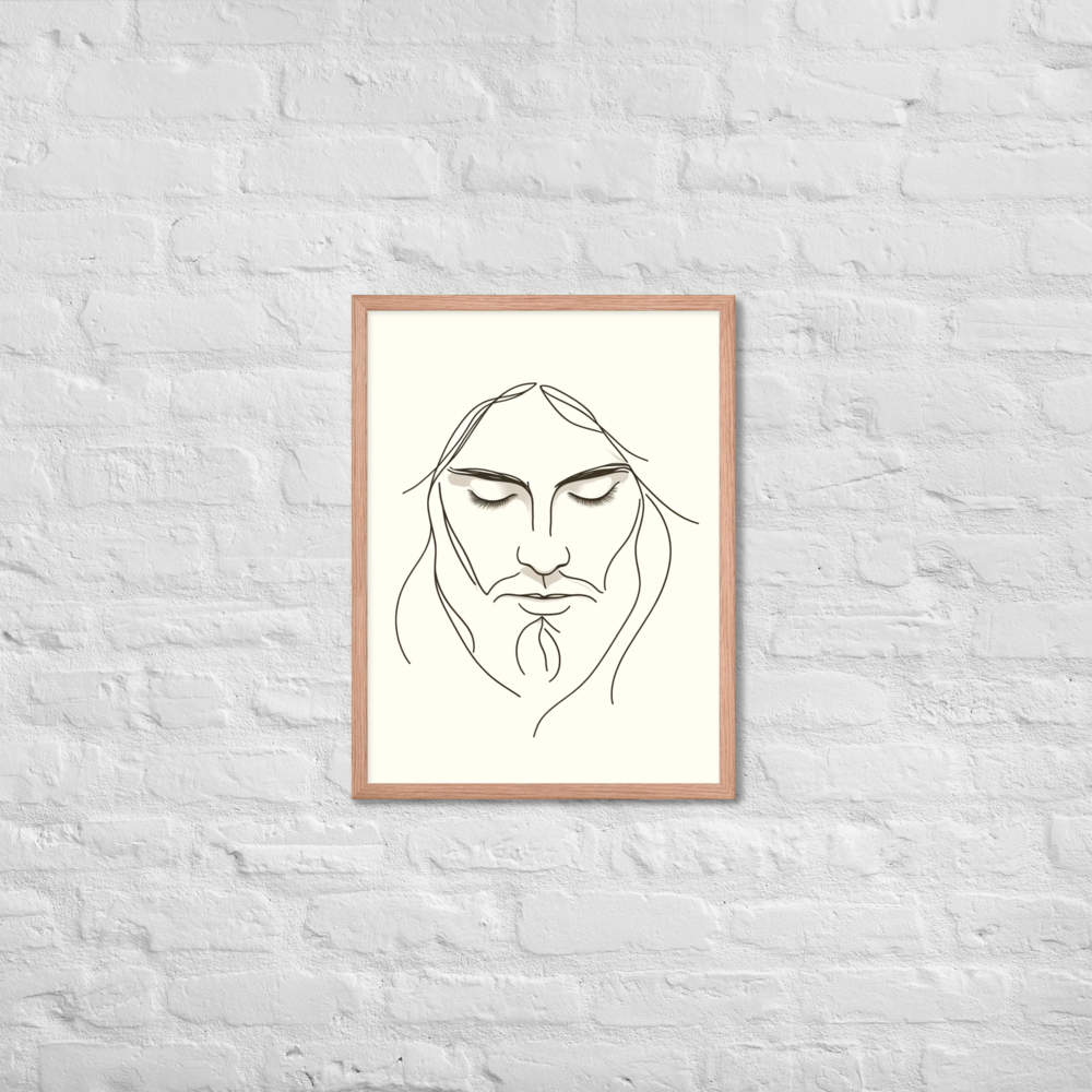 Jesus Minimalist Framed Poster