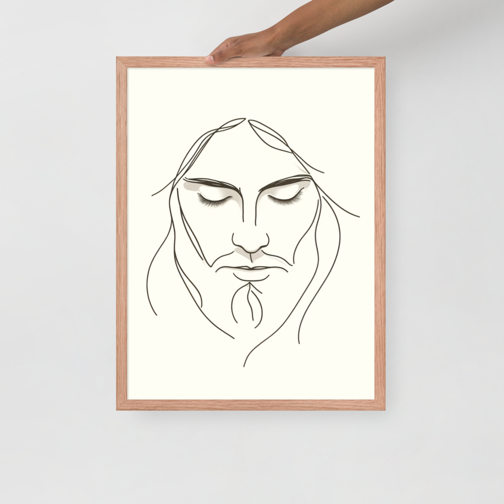 Jesus Minimalist Framed Poster