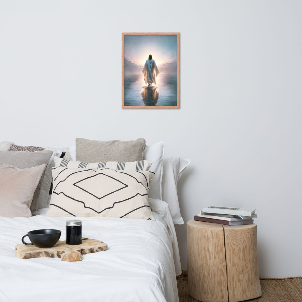 Jesus Walking On Water Framed Poster