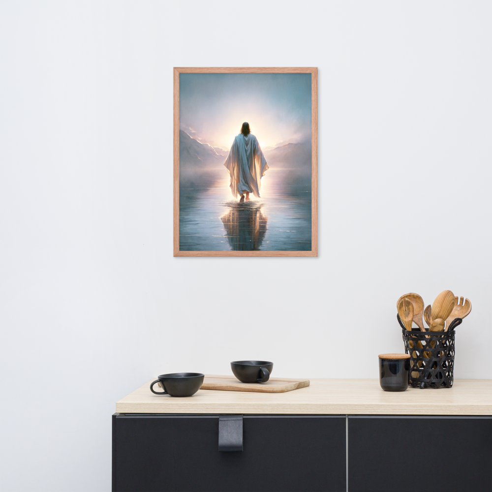 Jesus Walking On Water Framed Poster