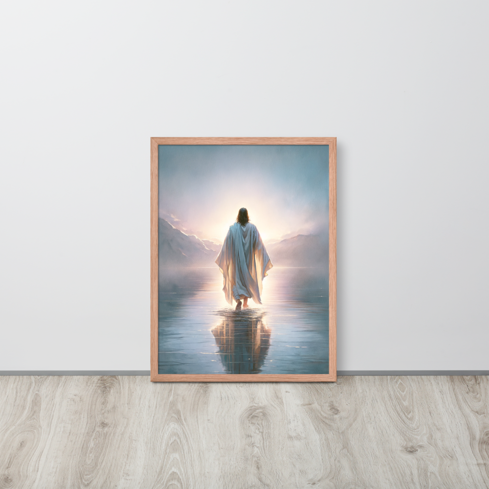 Jesus Walking On Water Framed Poster