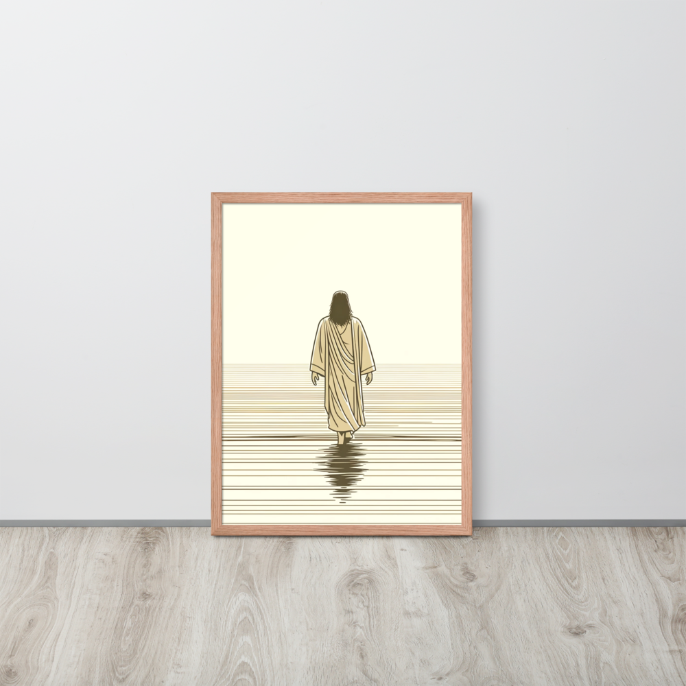 Jesus Walking On Water Framed Poster