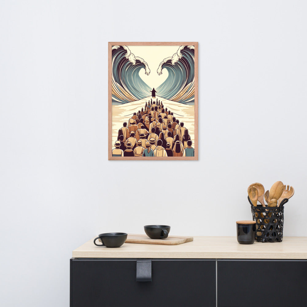 Moses Parting The Red Sea Framed Poster