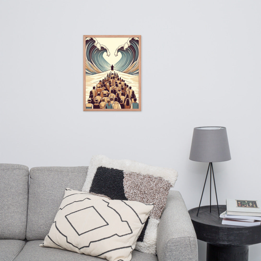 Moses Parting The Red Sea Framed Poster