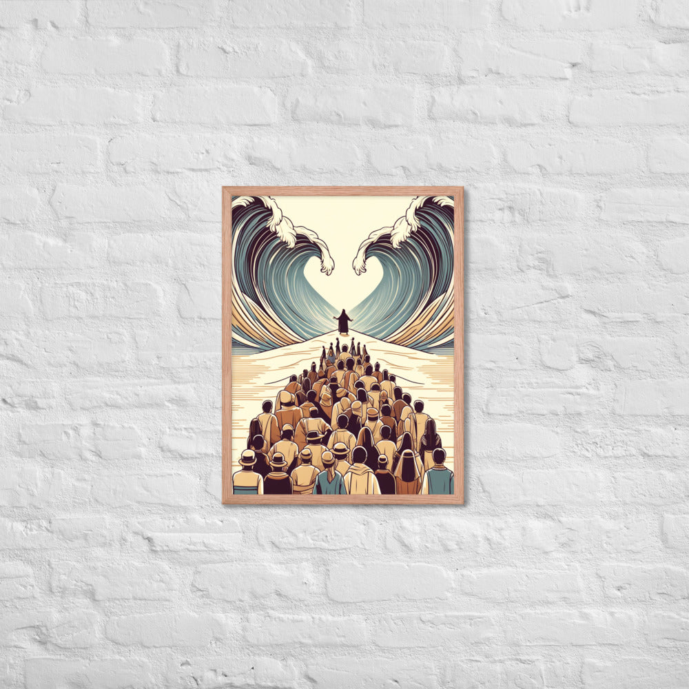 Moses Parting The Red Sea Framed Poster