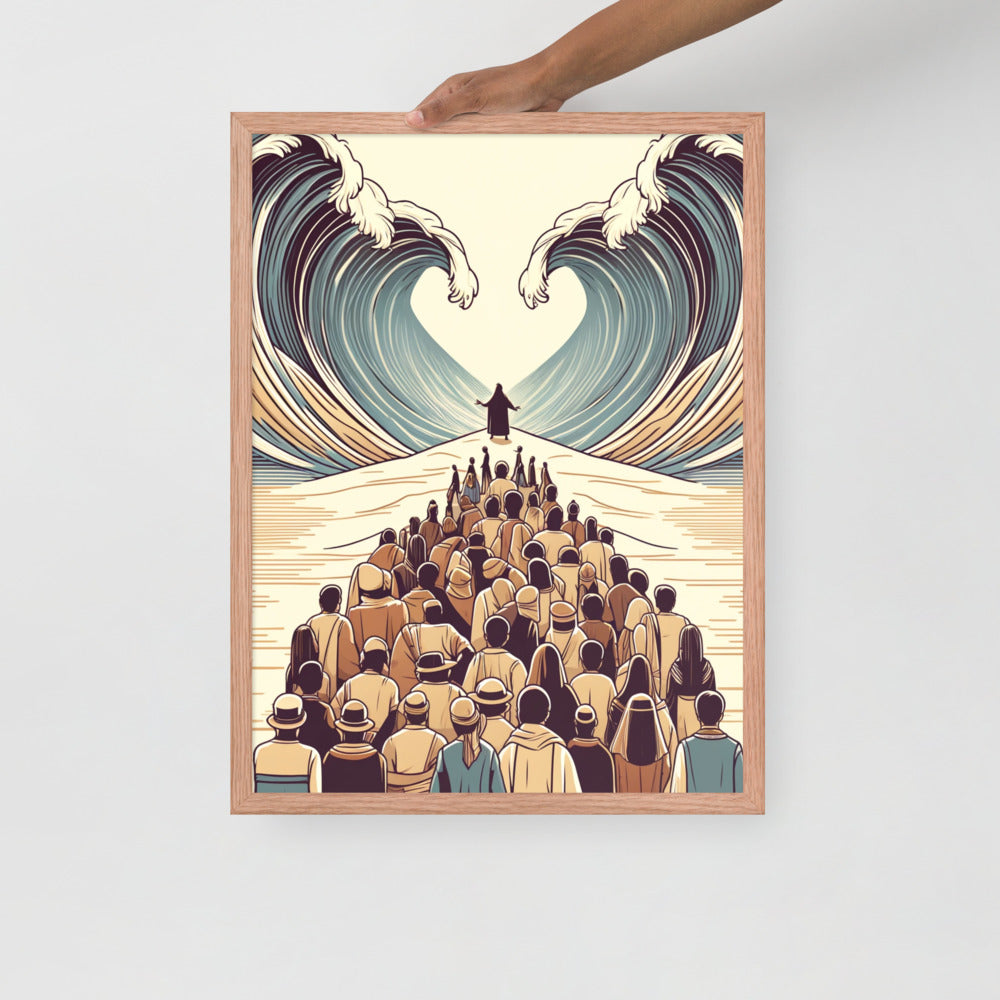 Moses Parting The Red Sea Framed Poster