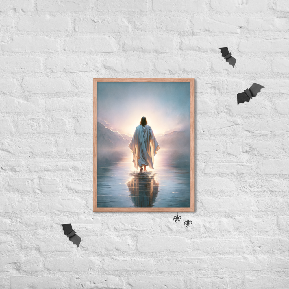 Jesus Walking On Water Framed Poster
