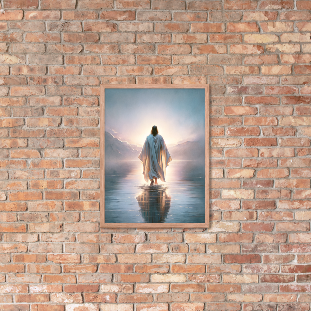 Jesus Walking On Water Framed Poster