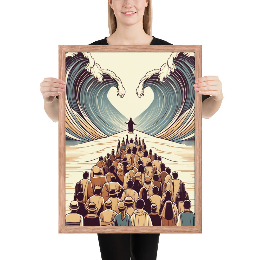 Moses Parting The Red Sea Framed Poster