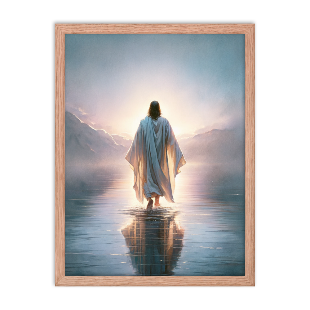 Jesus Walking On Water Framed Poster