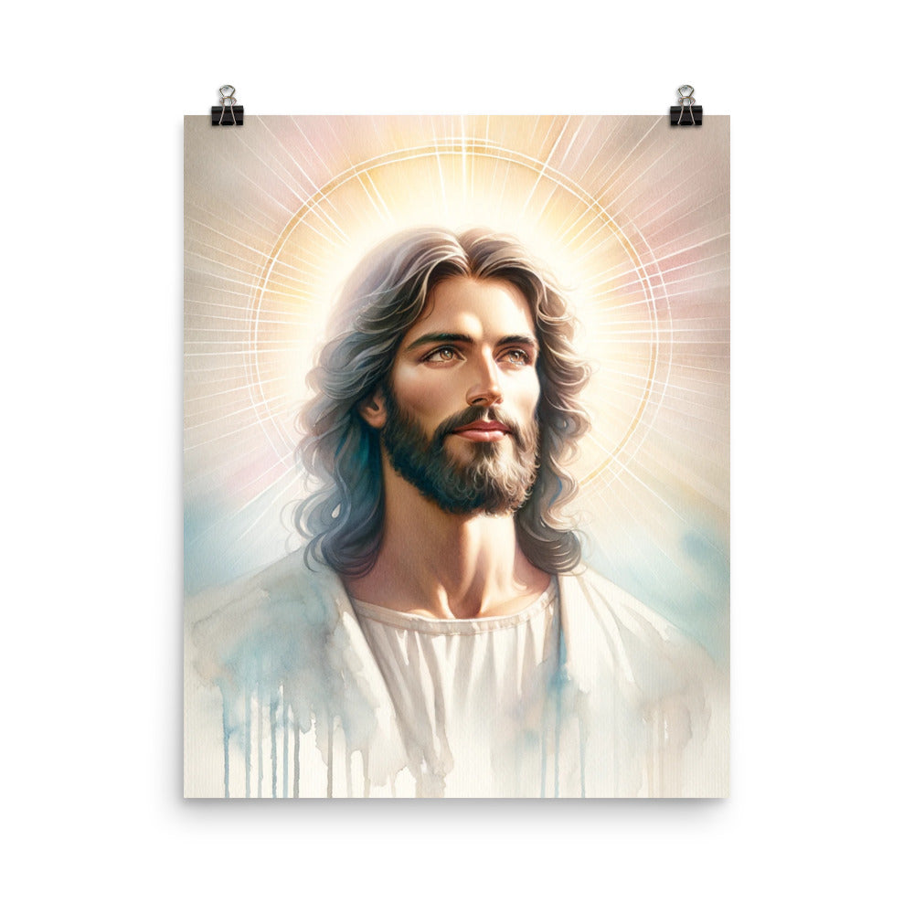 Jesus Watercolor Poster