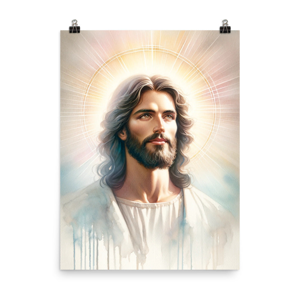 Jesus Watercolor Poster