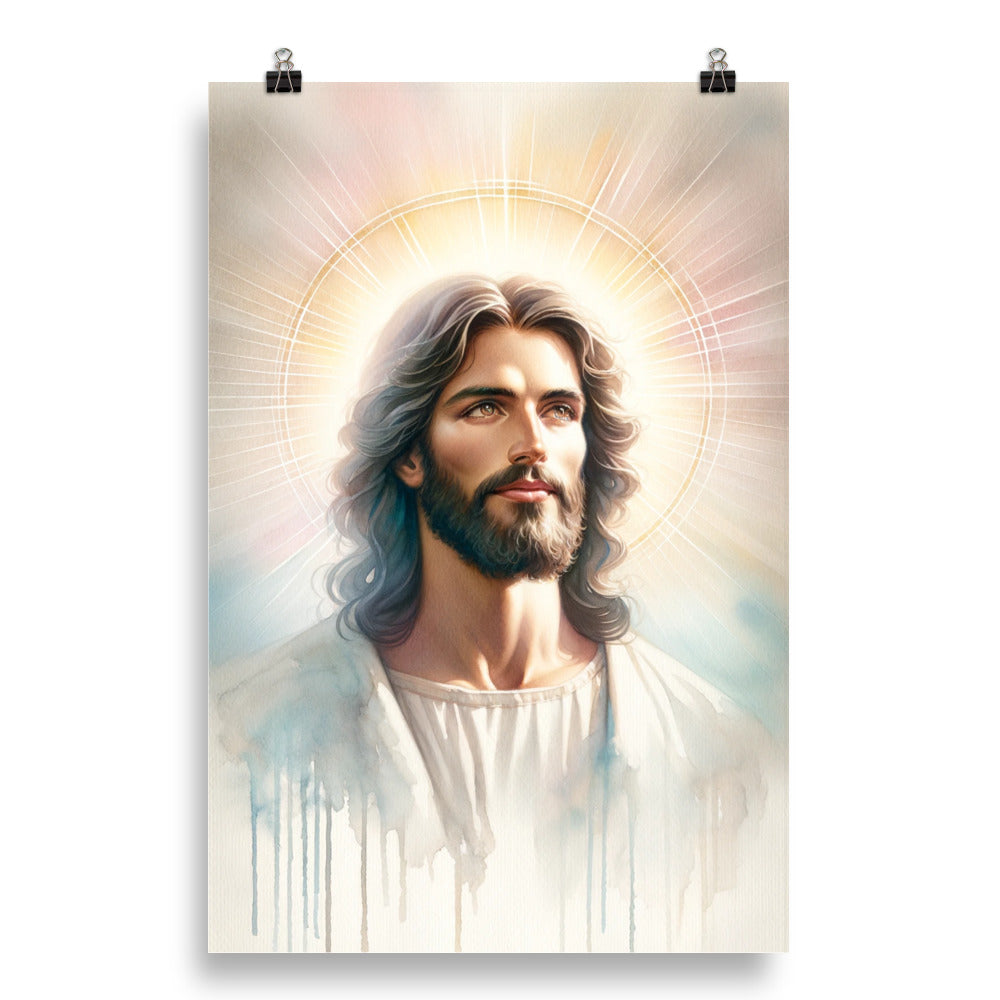Jesus Watercolor Poster