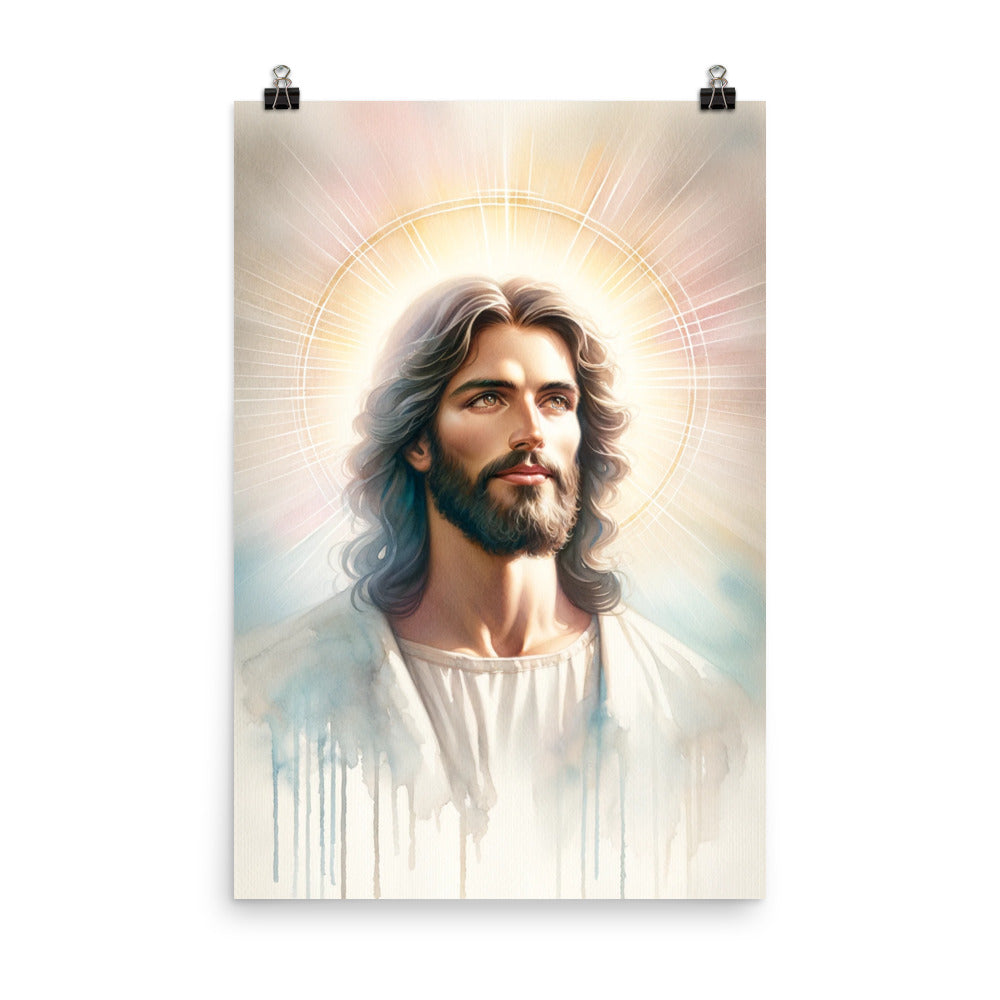 Jesus Watercolor Poster