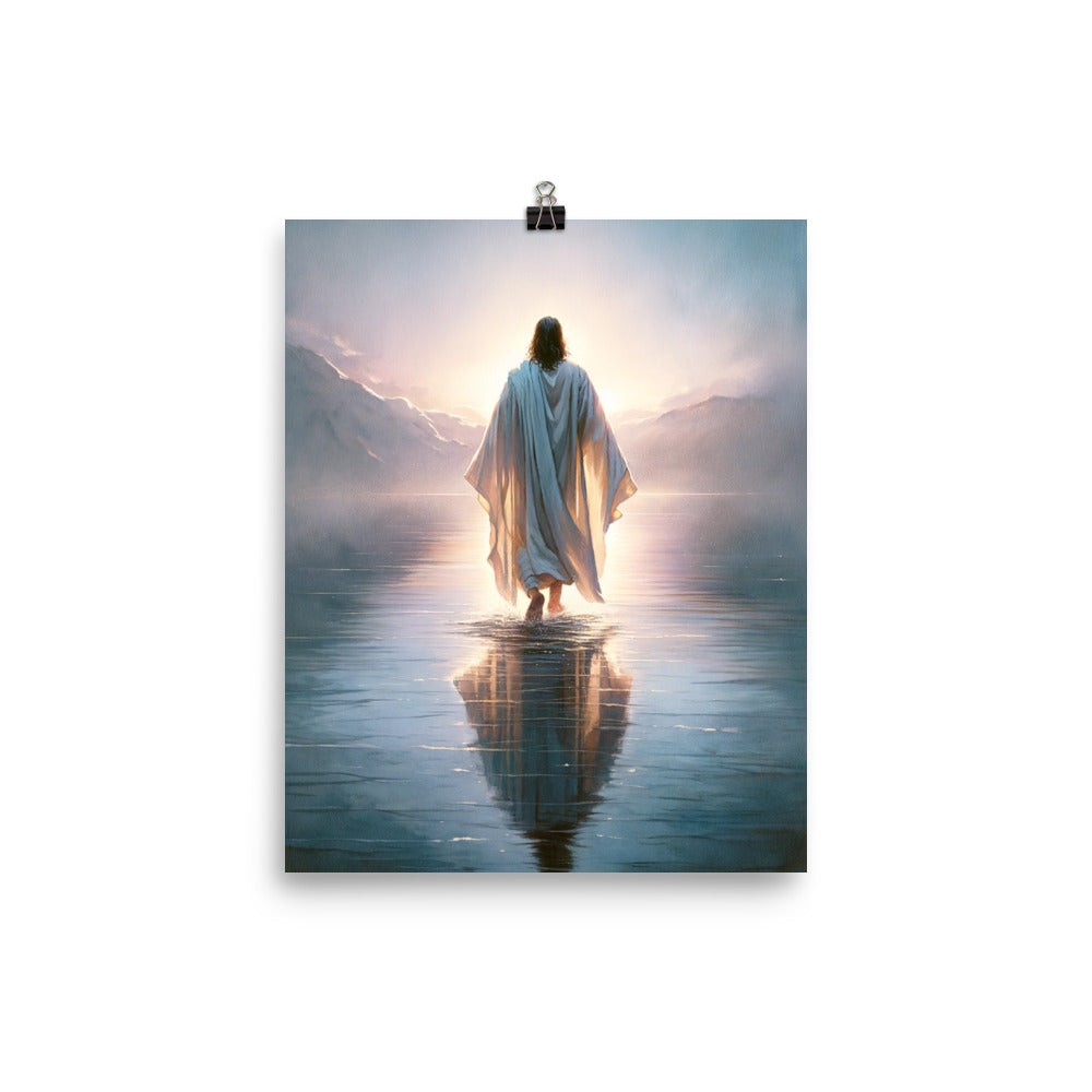 Jesus Walking On Water Poster