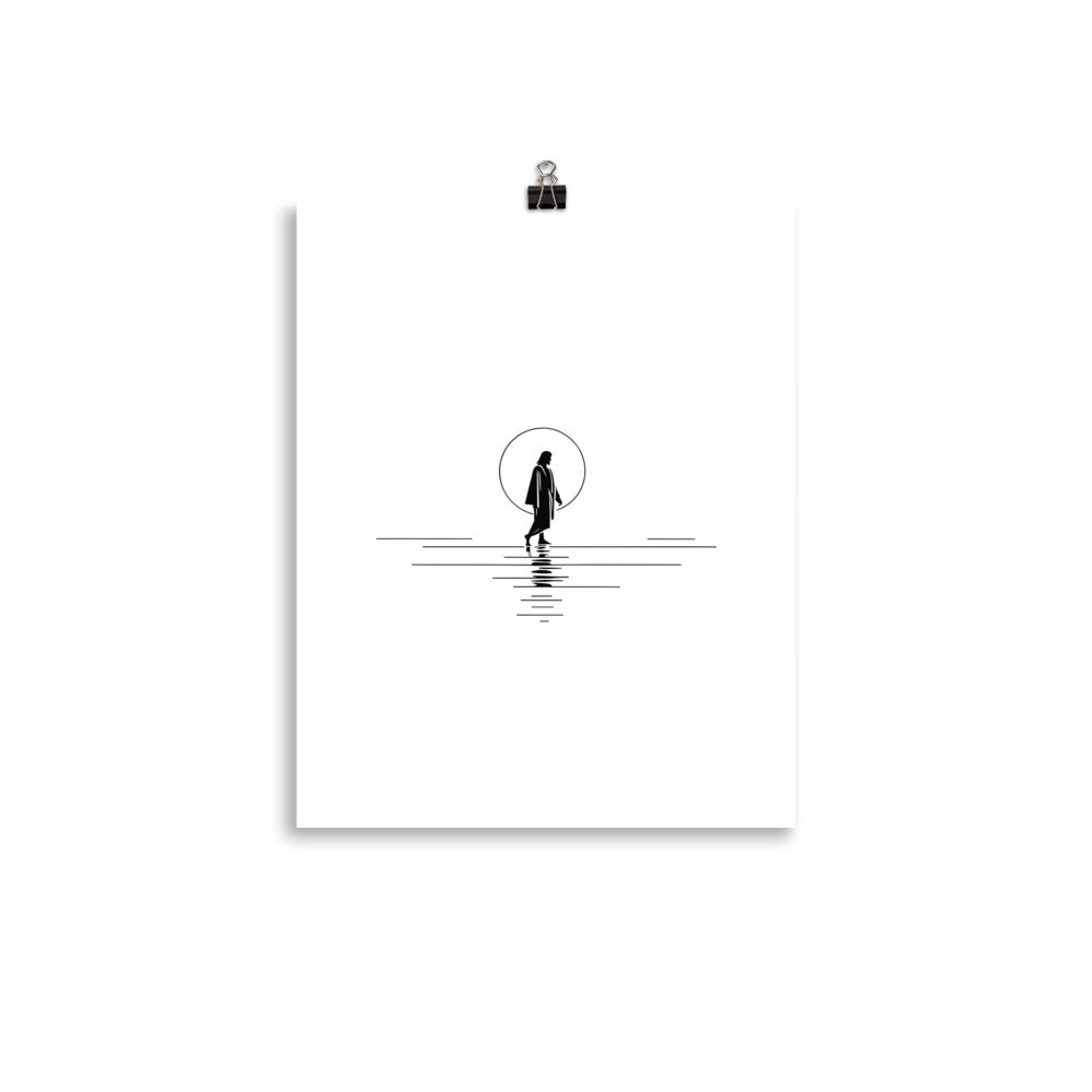 Jesus Walking On Water Poster