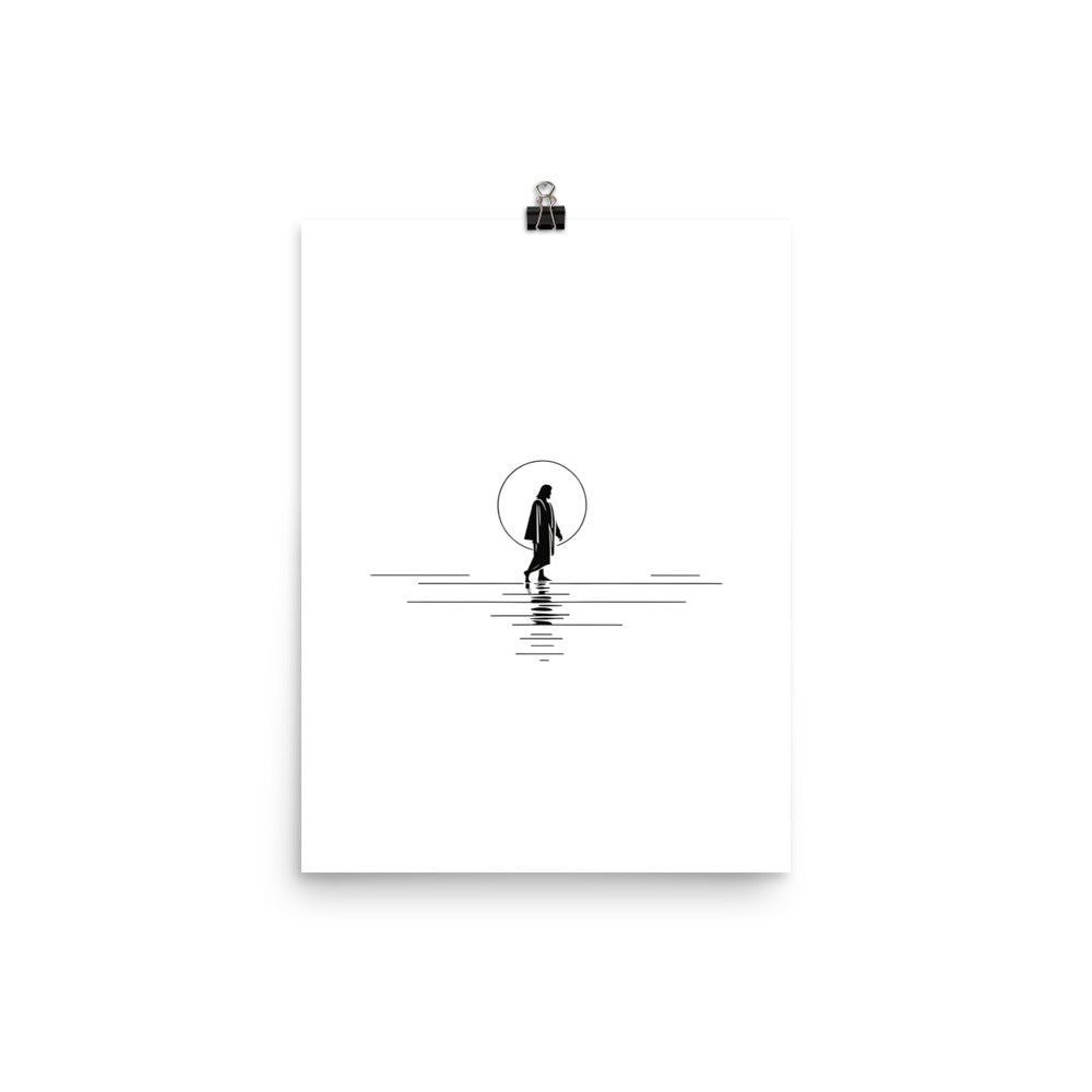 Jesus Walking On Water Poster