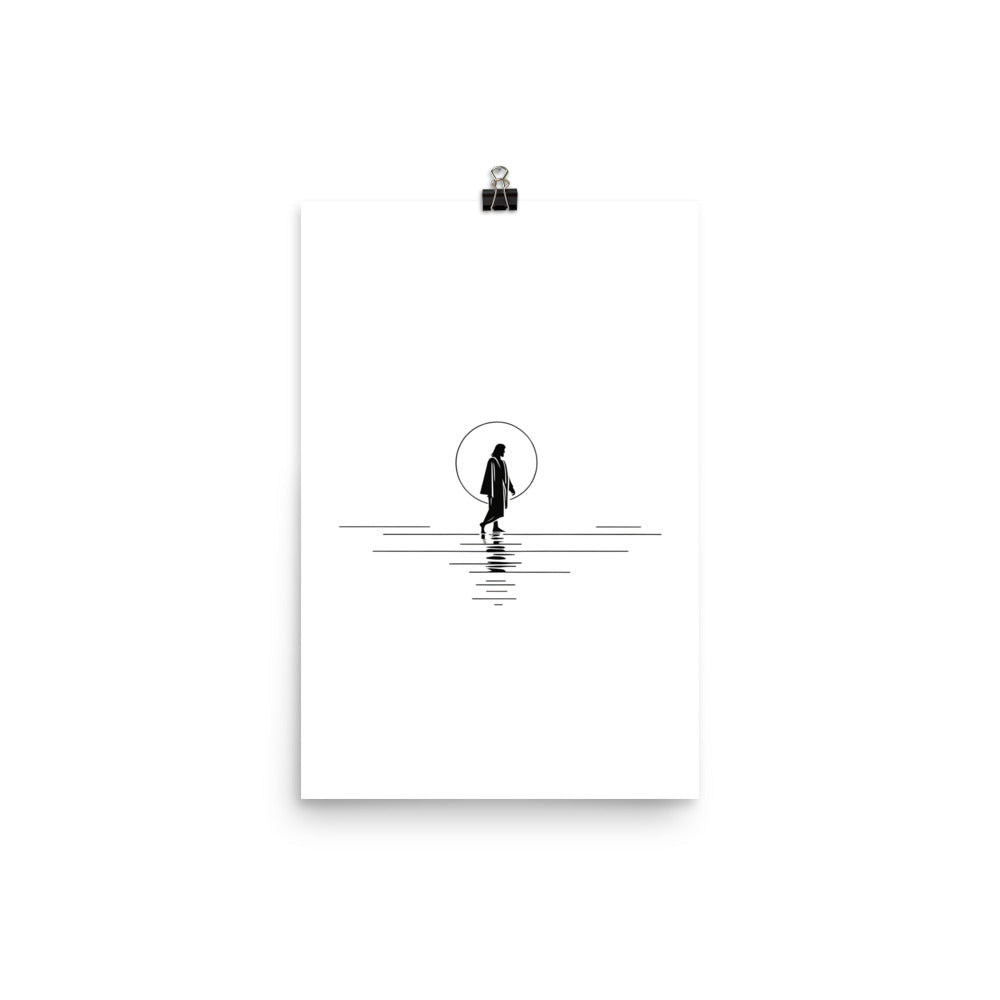 Jesus Walking On Water Poster