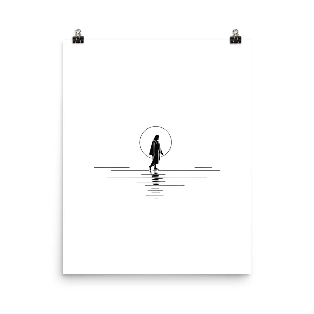 Jesus Walking On Water Poster