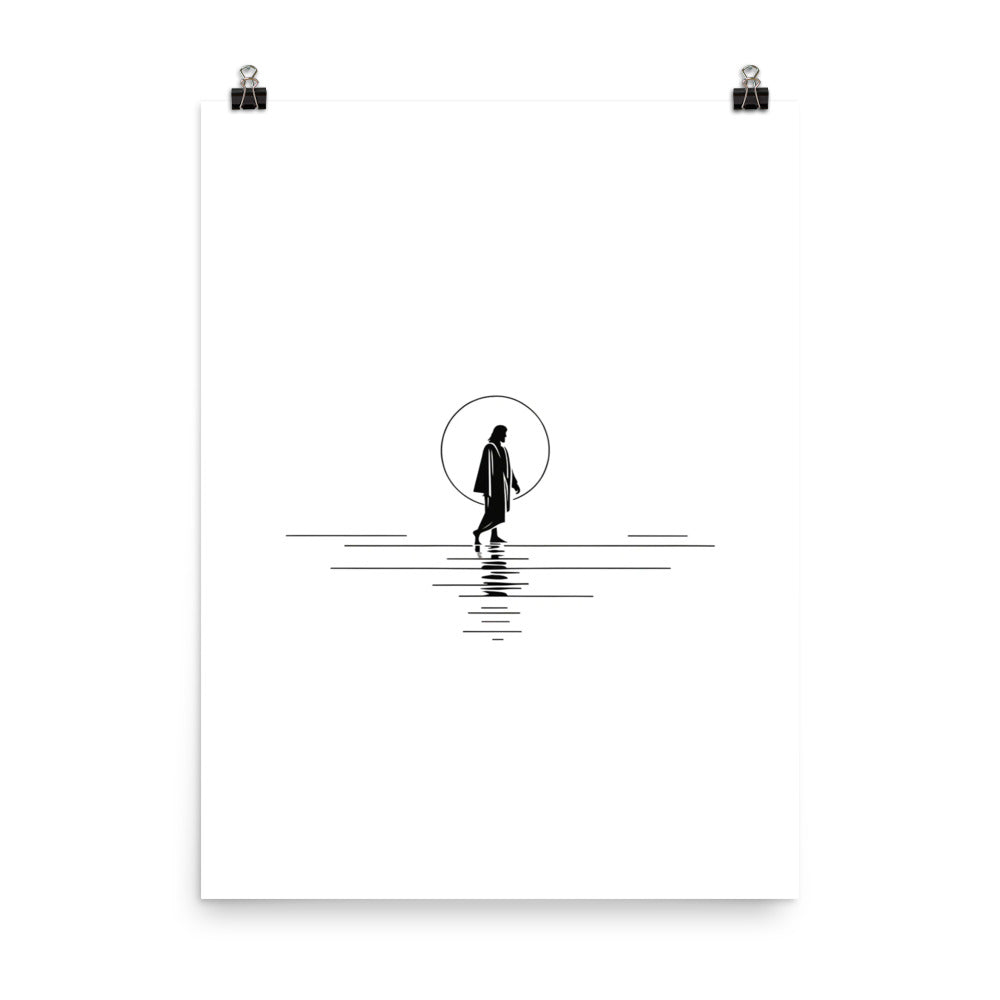 Jesus Walking On Water Poster