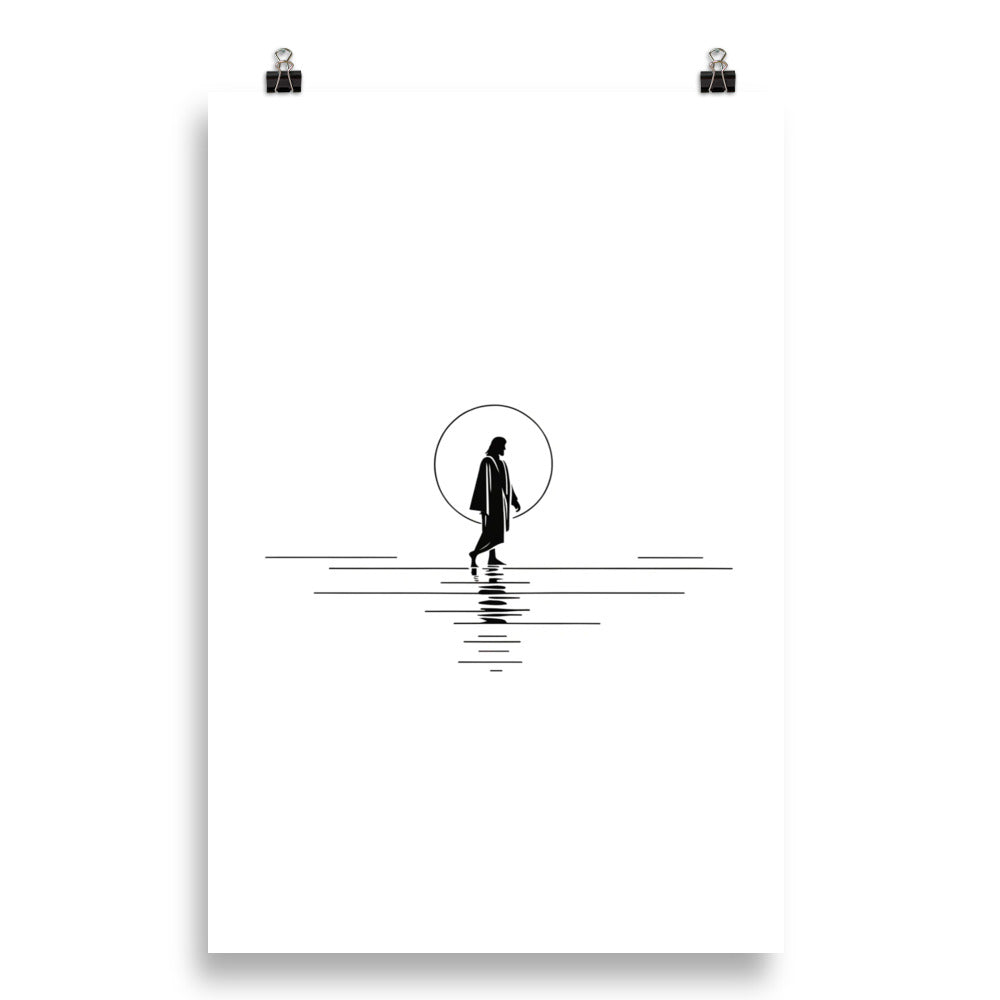 Jesus Walking On Water Poster