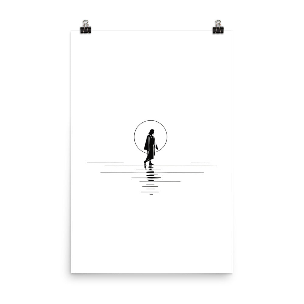 Jesus Walking On Water Poster