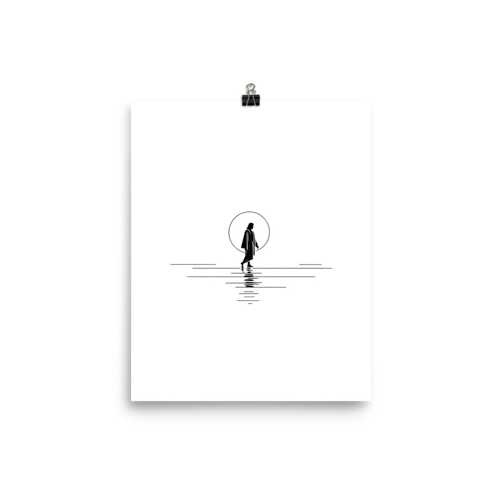 Jesus Walking On Water Poster